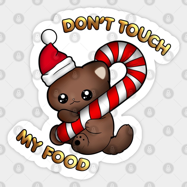 don't touch my food Sticker by Drawers of Drawing